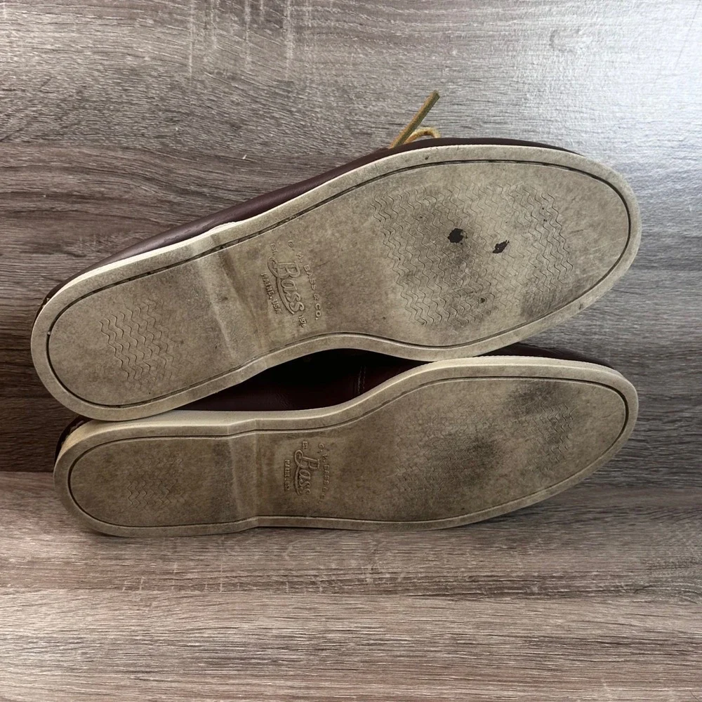 Bass Hampton Core 2 Boat Shoes Mens 12W Leather Moccasins Coastal Preppy Yacht
